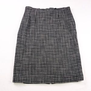 Talbots | Black & White Tweed Pencil Skirt